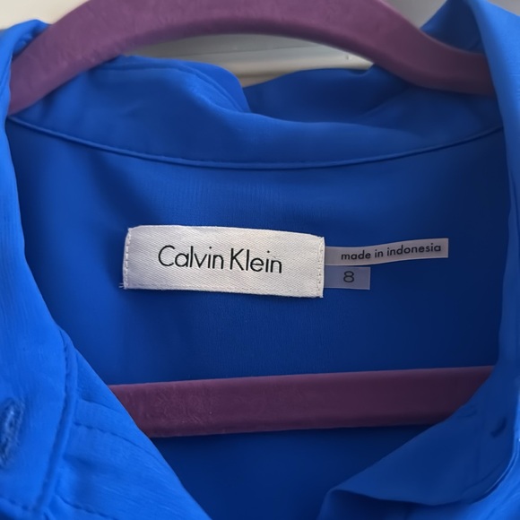 Calvin Klein woman’s shirt dress royal blue size 8 - Picture 2 of 5